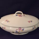 Oval soup tureen in Limoges porcelain, Salmon and Co (A525)