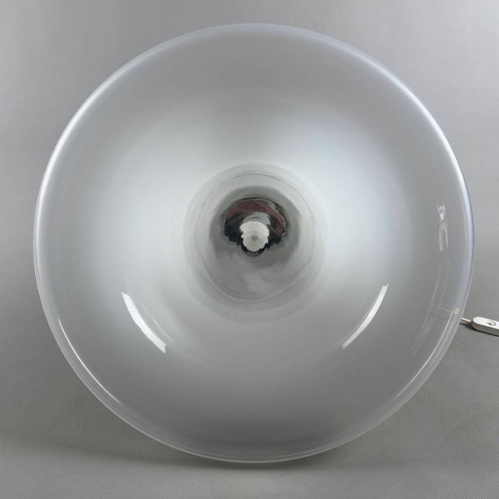 Vistosi large table lamp Murano opal glass Space Age design 1970s