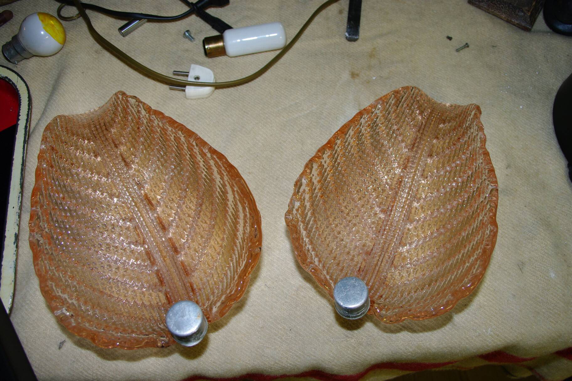 Pair of Murano glass wall lights by Toso & Barovier, 1960