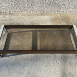 Rosewood coffee table with glass top