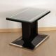 Table d'appoint Art Déco Bauhaus en laque noire et chrome, Autriche, années 1920.