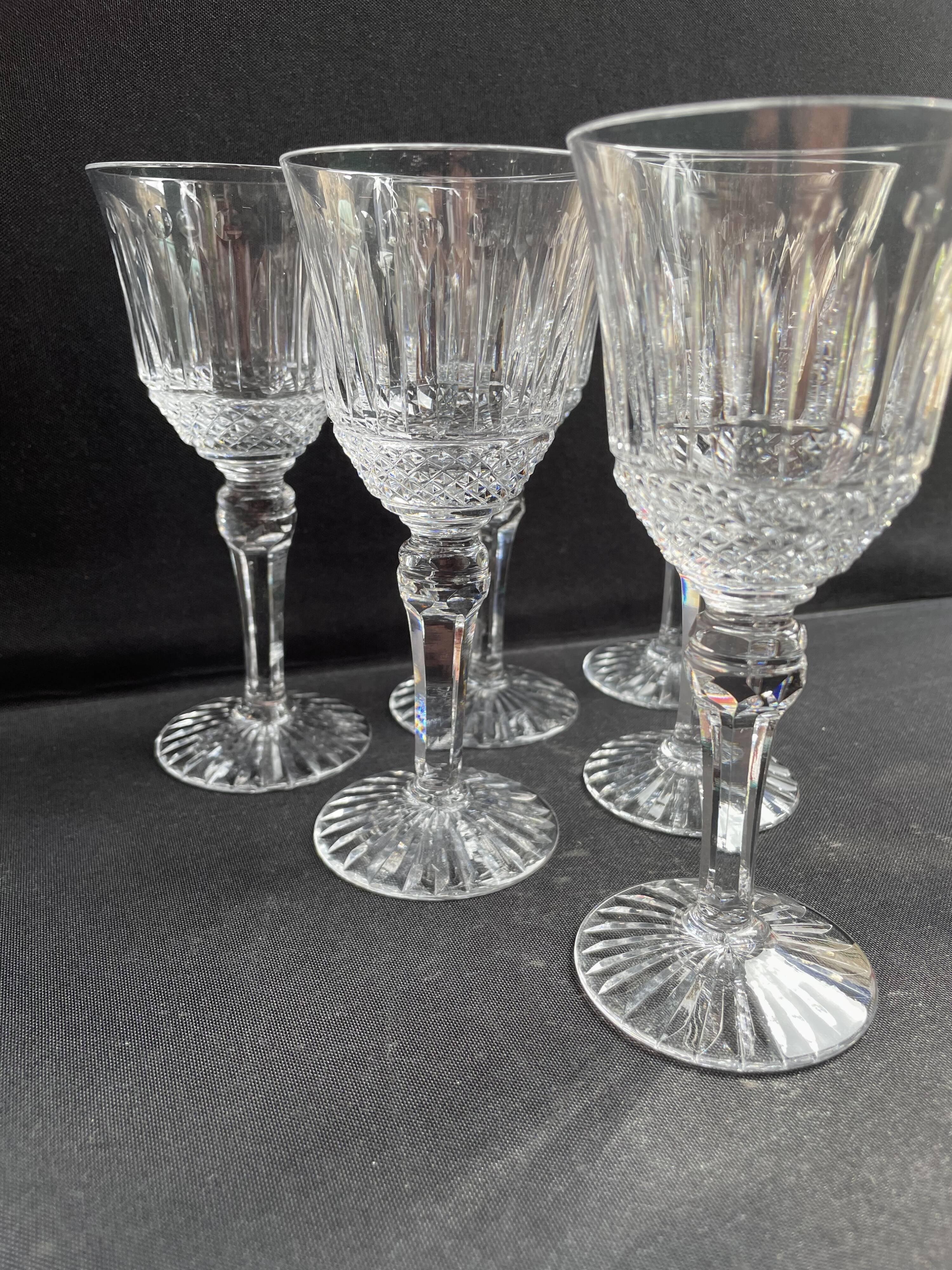 6 Red Wine Glasses – Mouth Blown and Hand Cut Crystal