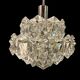 Cut crystal light pendant by kinkeldey, 1970s