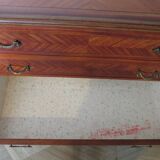 Louis XVI chest of drawers - Bronze - Butterfly wood veneer marquetry - 1930