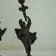 Silver bronze torch pair Paul Dubois