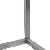 Maison Jansen. Console in brushed aluminium and verre églomisé top.