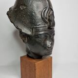 Bust of Amenophis III in patinated plaster in imitation of stone, 45 cm
