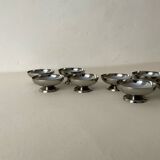 Set of 8 vintage stainless steel bowls – Dessert bowls / gl