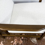 Pair of Restored White Grey B-7522 armchairs by Zenon Bączyk, 1960’s