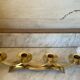 Art Deco brass low chandelier