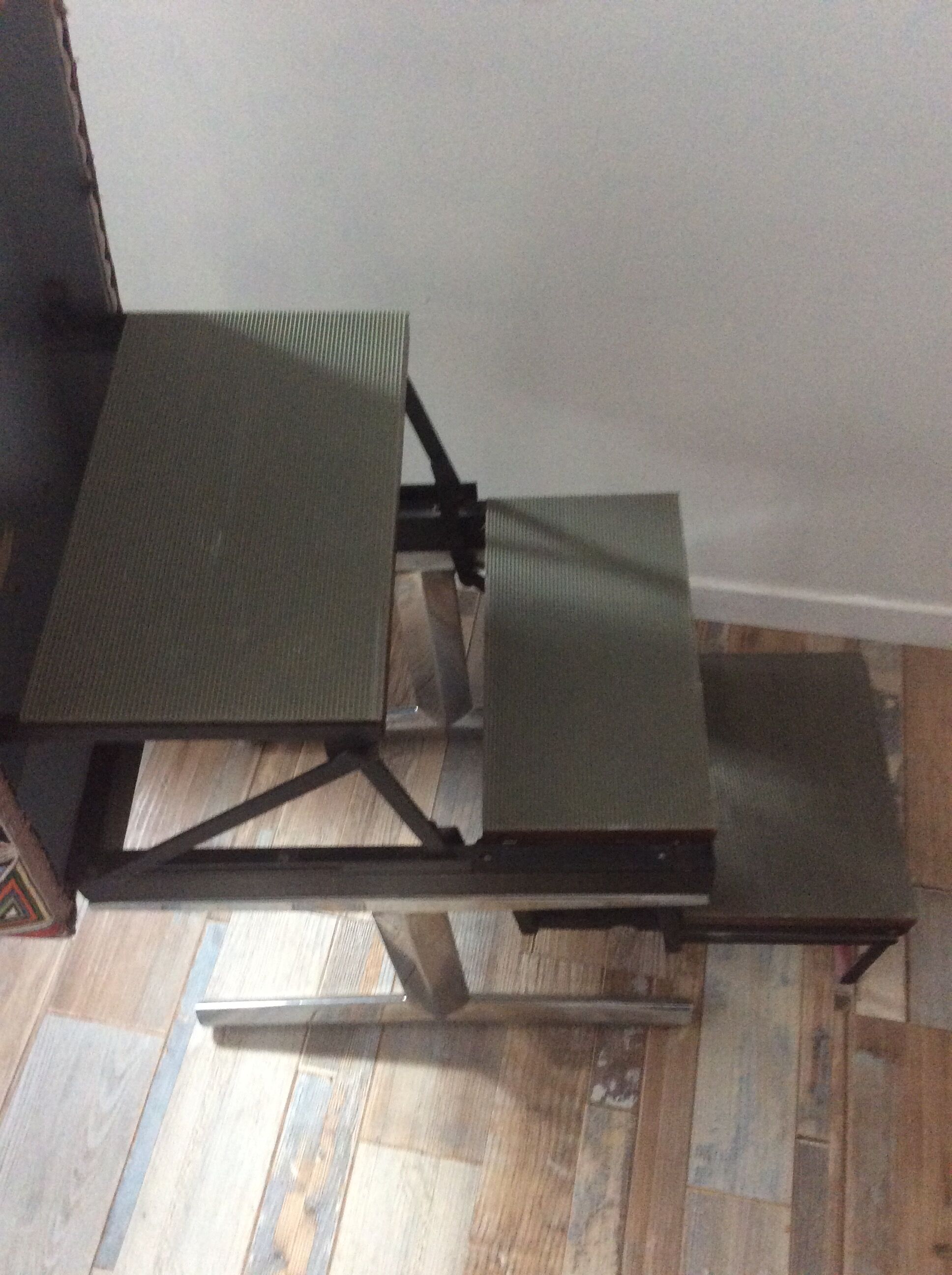 Stool with built-in stepladder from the 70s