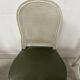 Set of seven Louis XVI style chairs in patinated beech, 20th century.