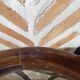 Vintage curved bamboo mirror