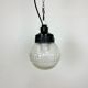 Industrial Bakelite Pendant Light with Frosted Glass, 1970s