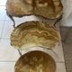 Lot of 3 marble and brass nesting tables.