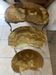 Lot of 3 marble and brass nesting tables.
