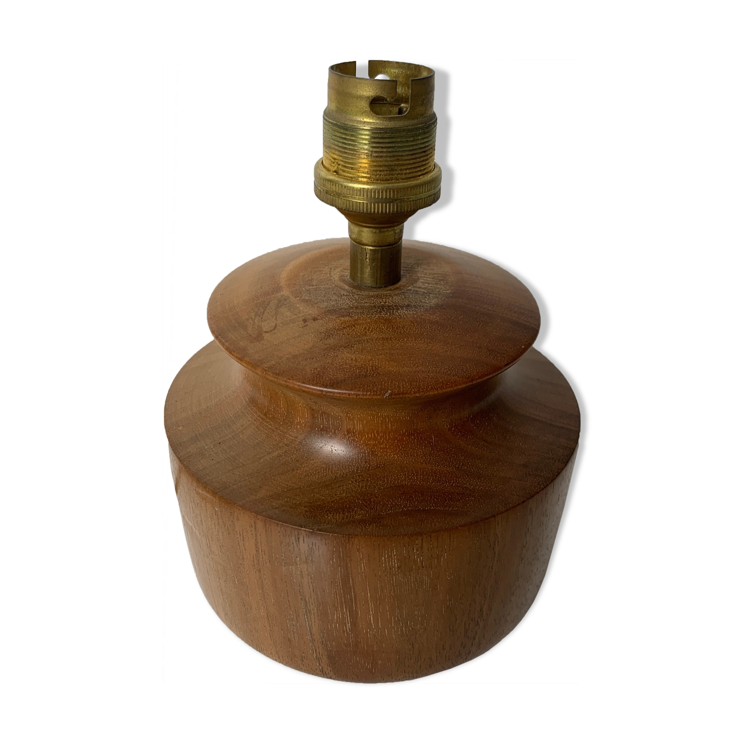 Vintage turned wooden lamp foot