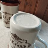 4 tasses / mugs thé beige & marron, de Churchill England