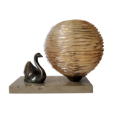 Lampe veilleuse art déco cygne