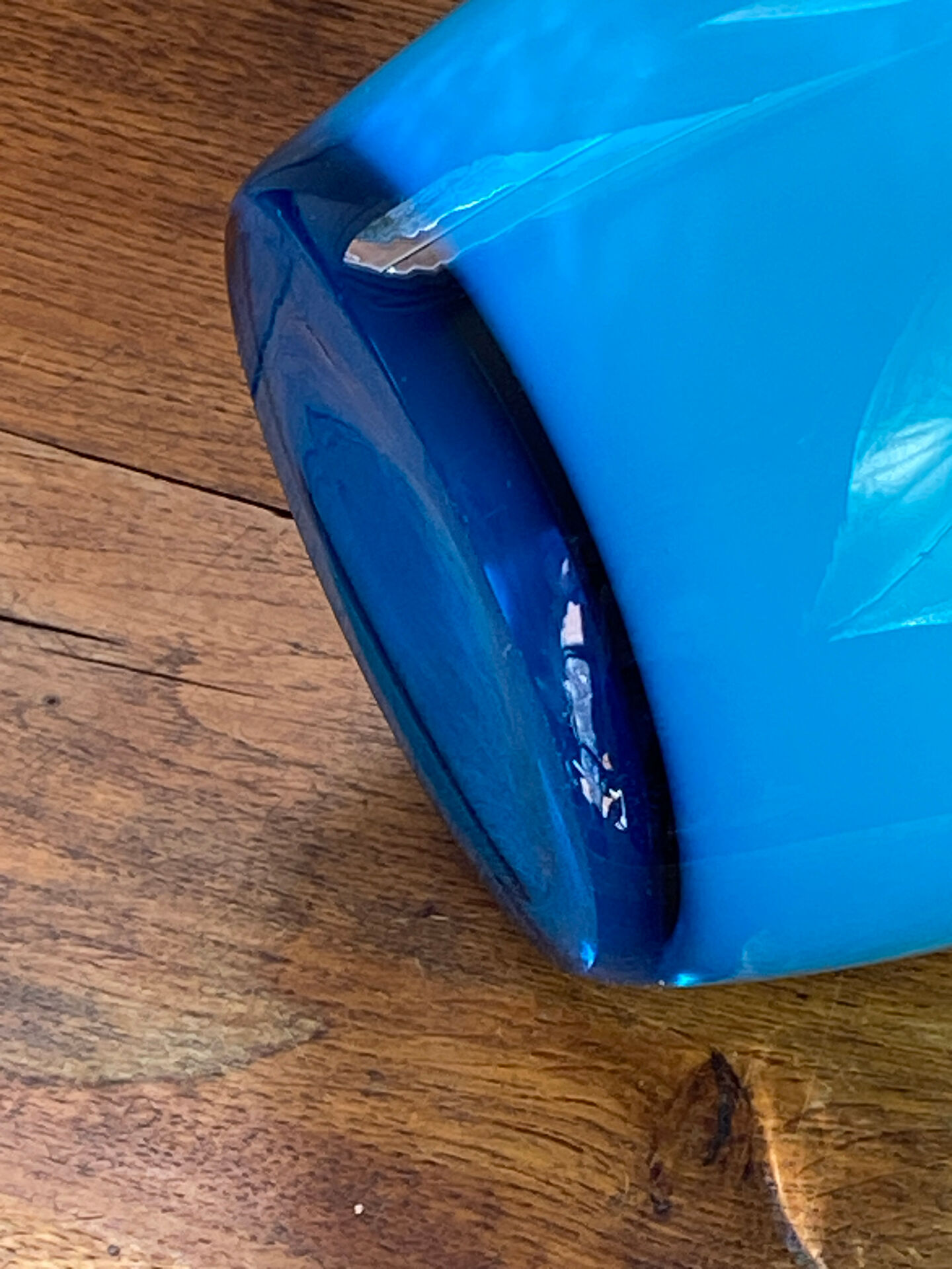 Large multi-layer glass handkerchief vase