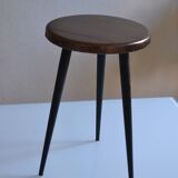 Table d'appoint, bout de canapé, petit guéridon tripode 1950