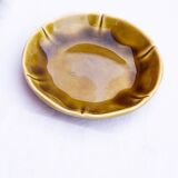 2 round and oval Gien dishes in khaki green