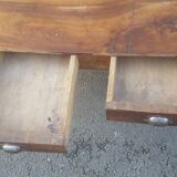 Farm table coffee table with drawers