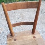Set of 4 Scandinavian style beech chairs