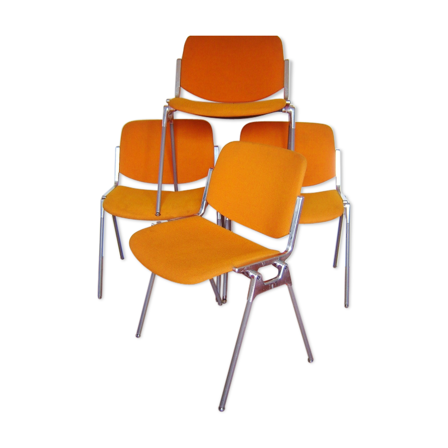 Lot de 4 chaises DSC106 design de Giancarlo Piretti