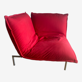 Red Câlin corner armchair by Pascal Mourgue