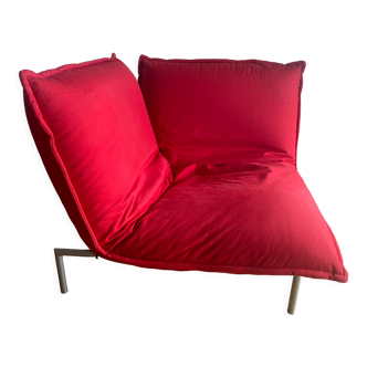 Fauteuil d’angle Câlin rouge de Pascal Mourgue