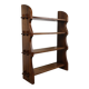 Vintage brutalist solid wood shelf - 1950