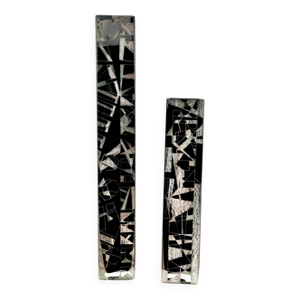 Pair of Cubist Vases by Anatole Riecke 1969