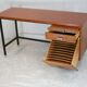Bureau design bois et acier France circa 1960