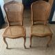 Two caned chairs