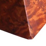 Two wooden pyramids with elm magnifying glass, 70s