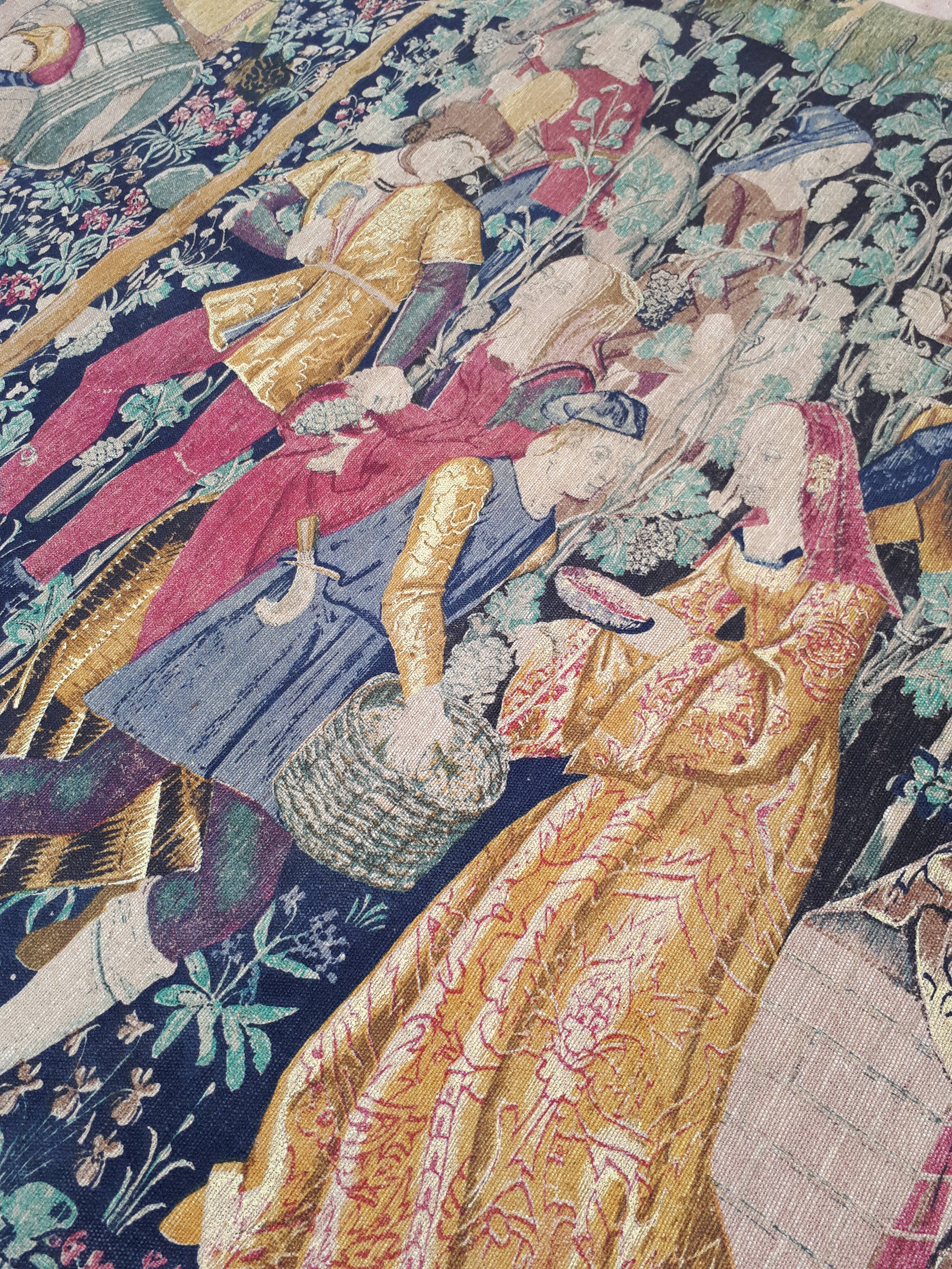 Wall tapestry hanging Les Vendanges Editions ARTIS FLORA numbered