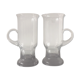 Wedgwood crystal set of 2 irish coffee glasses in smoke grey