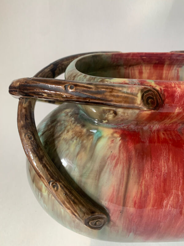 Vasque en faïence émaillée Art Deco