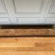 Italian floor patina green 1900 wood turns polychromy