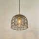 Glass and iron hanging lamp by Limburg, Germany, 1960s