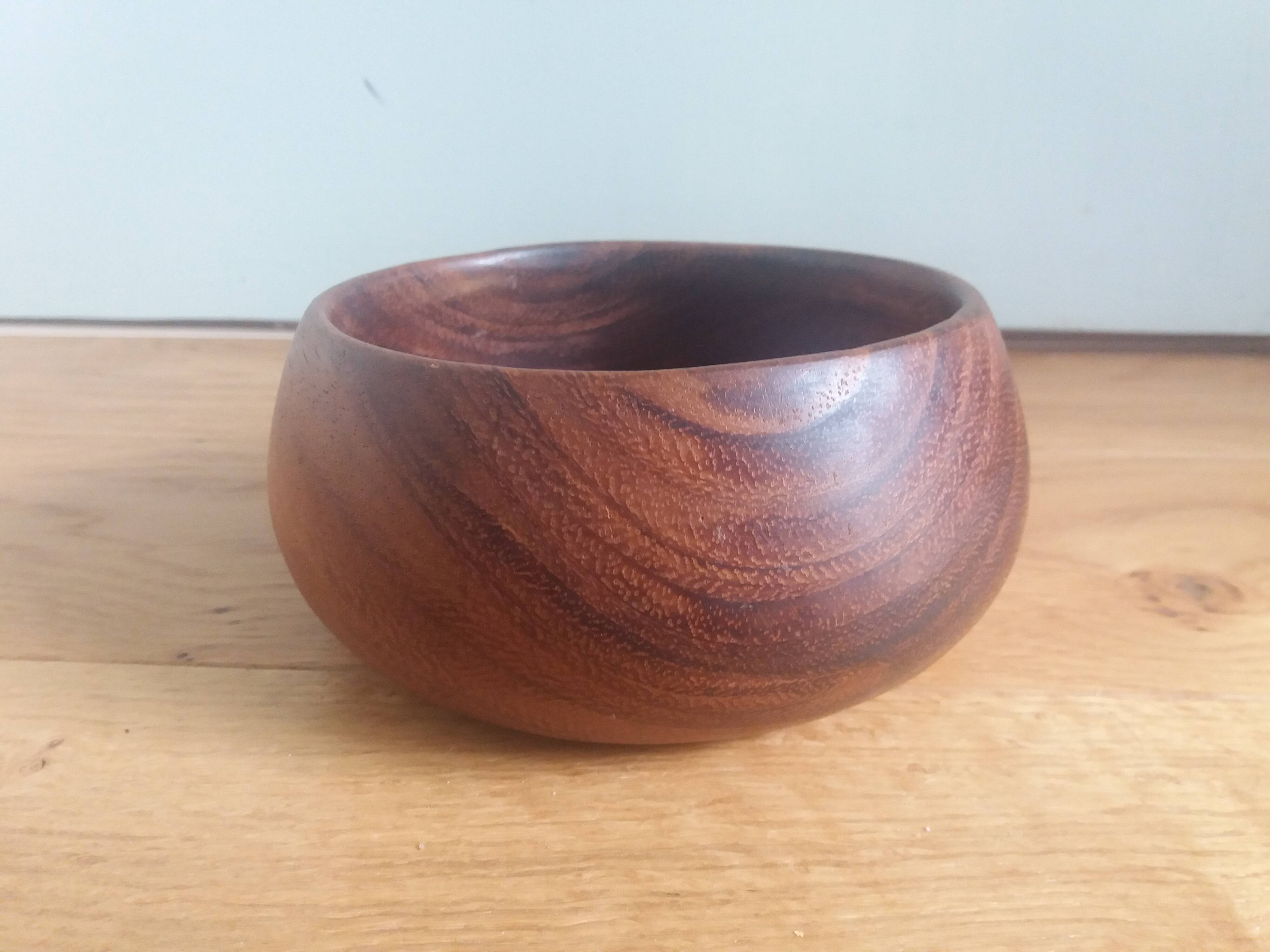 Turned wood bowl
