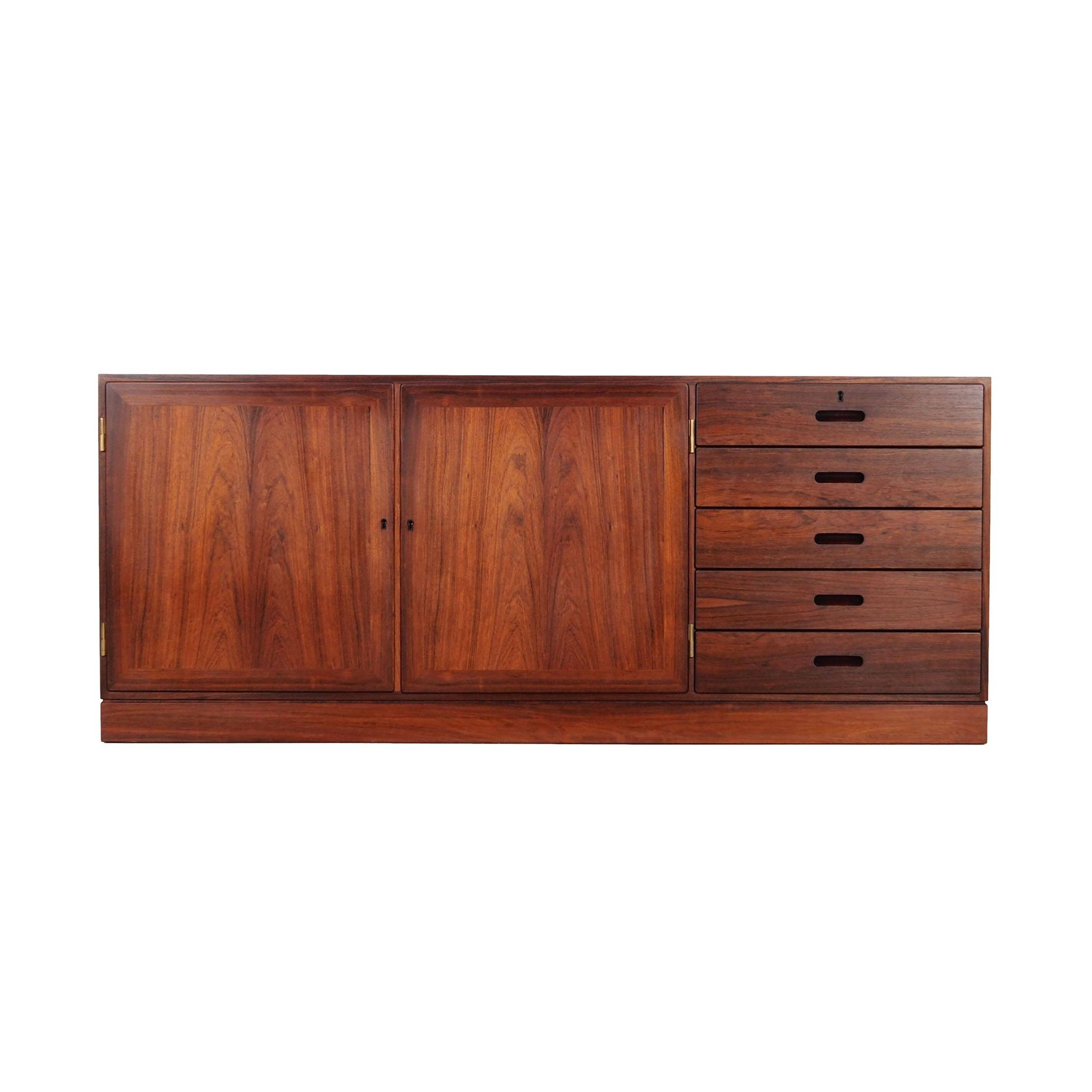 Enfilade en palissandre, design danois, années 1970, designer : Kai Winding