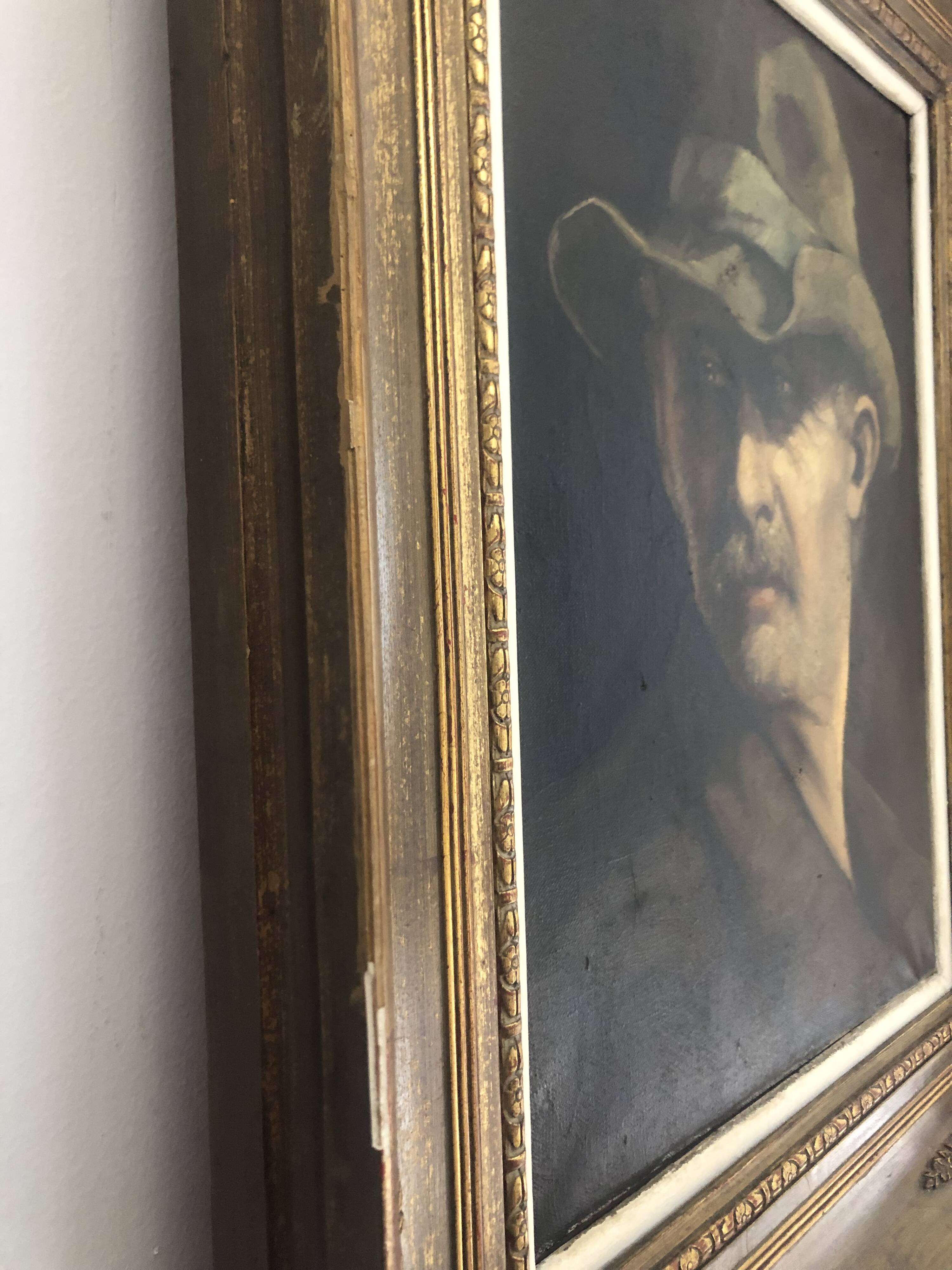 Portrait à l’huile d’homme âgé