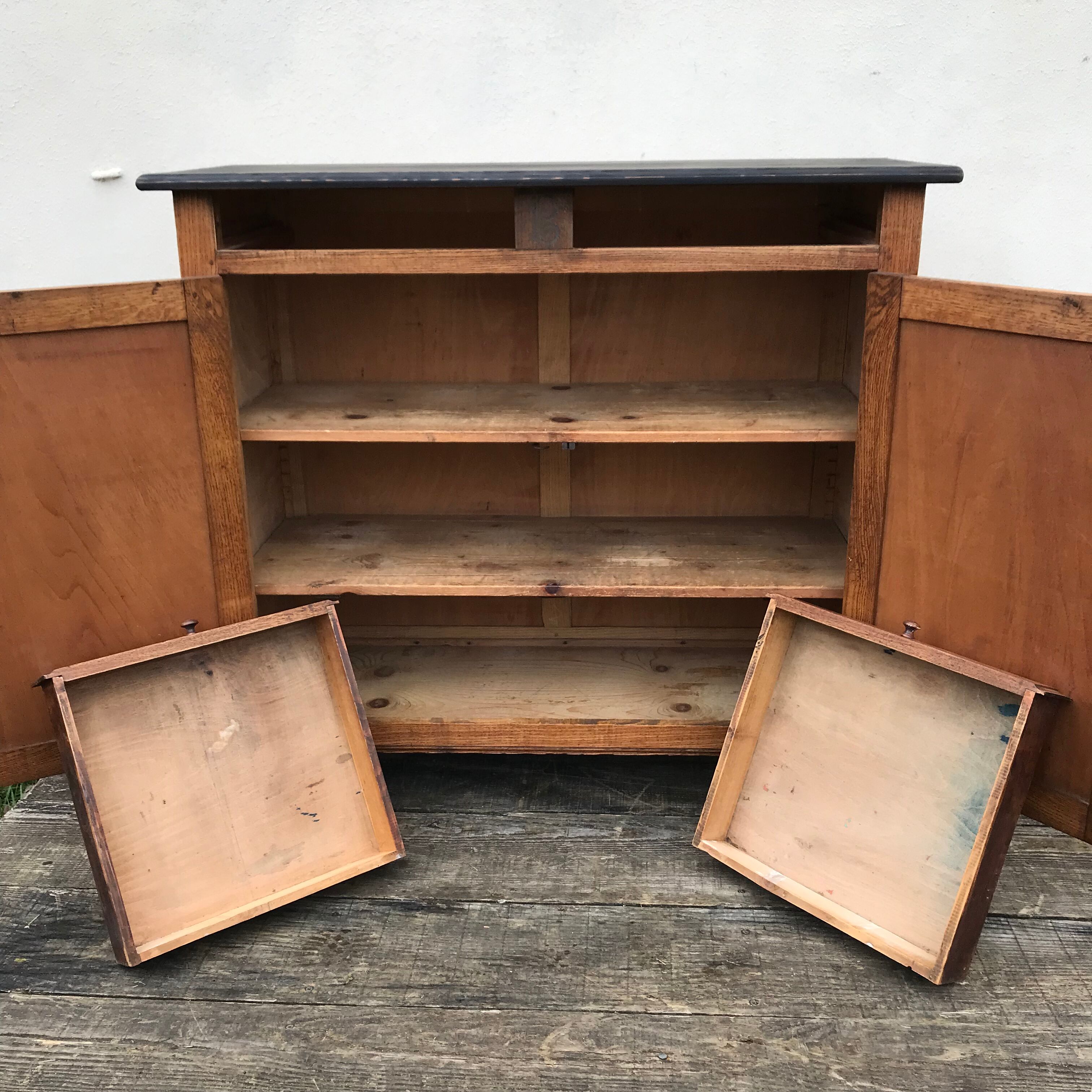 Vintage parisian buffet 1940 in oak