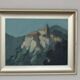 Mid Century Swedish Oil on Canvas “Village Motif” by Bengt Hillgrund