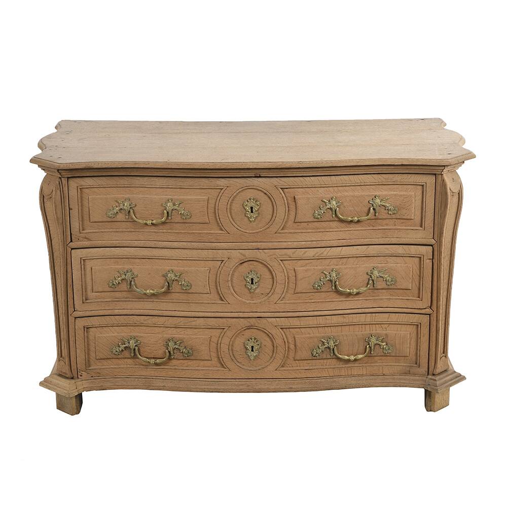 Louis XV chest of drawers with 3 drawers in raw wood