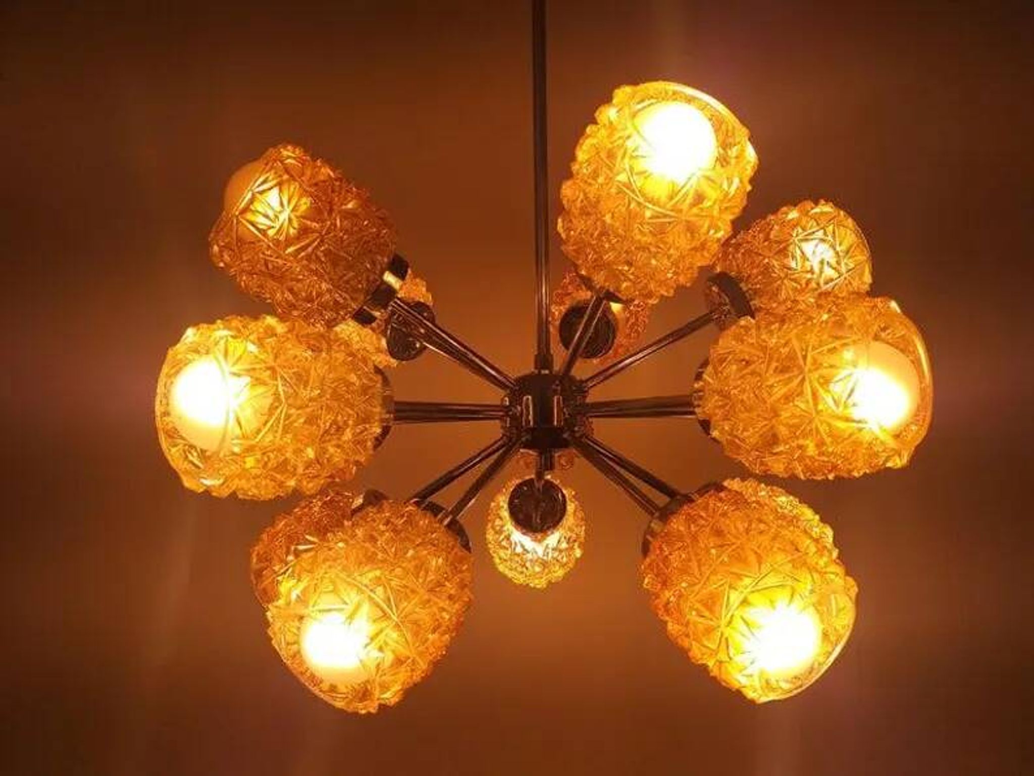 Midcentury Atomic Sputnik Chandelier, Germany, 1970s