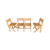 Set of 4 chairs in beech
