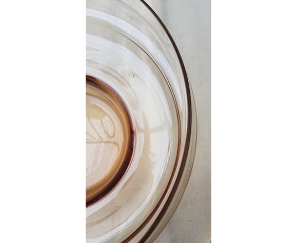 Amber glass salad bowl, 1970